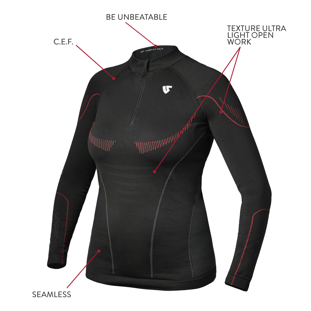 Under Shield® HERO LONG SLEEVE ZIP WARM technical long-sleeve shirt