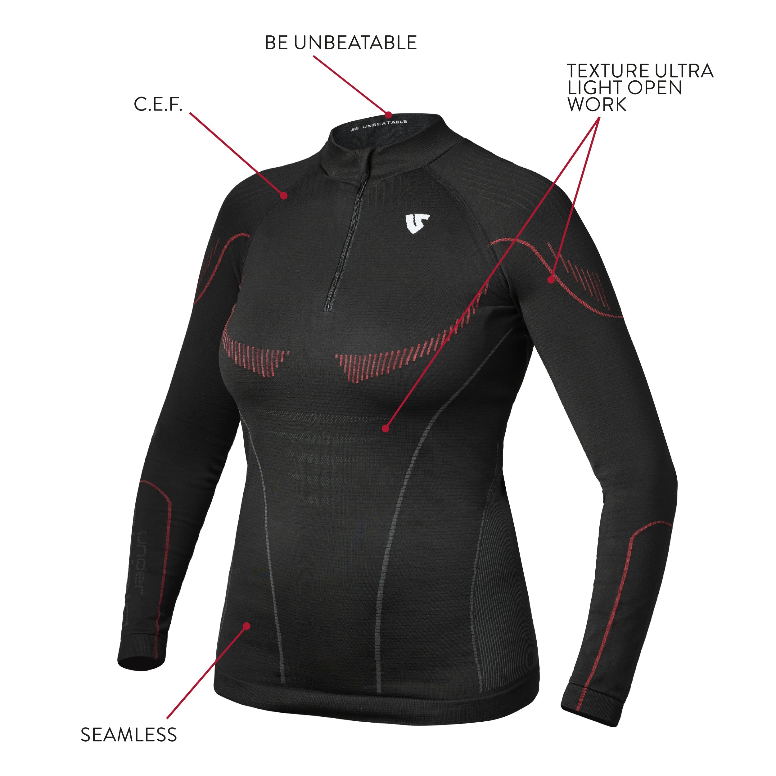 Under Shield® HERO LONG SLEEVE ZIP WARM technical long-sleeve shirt