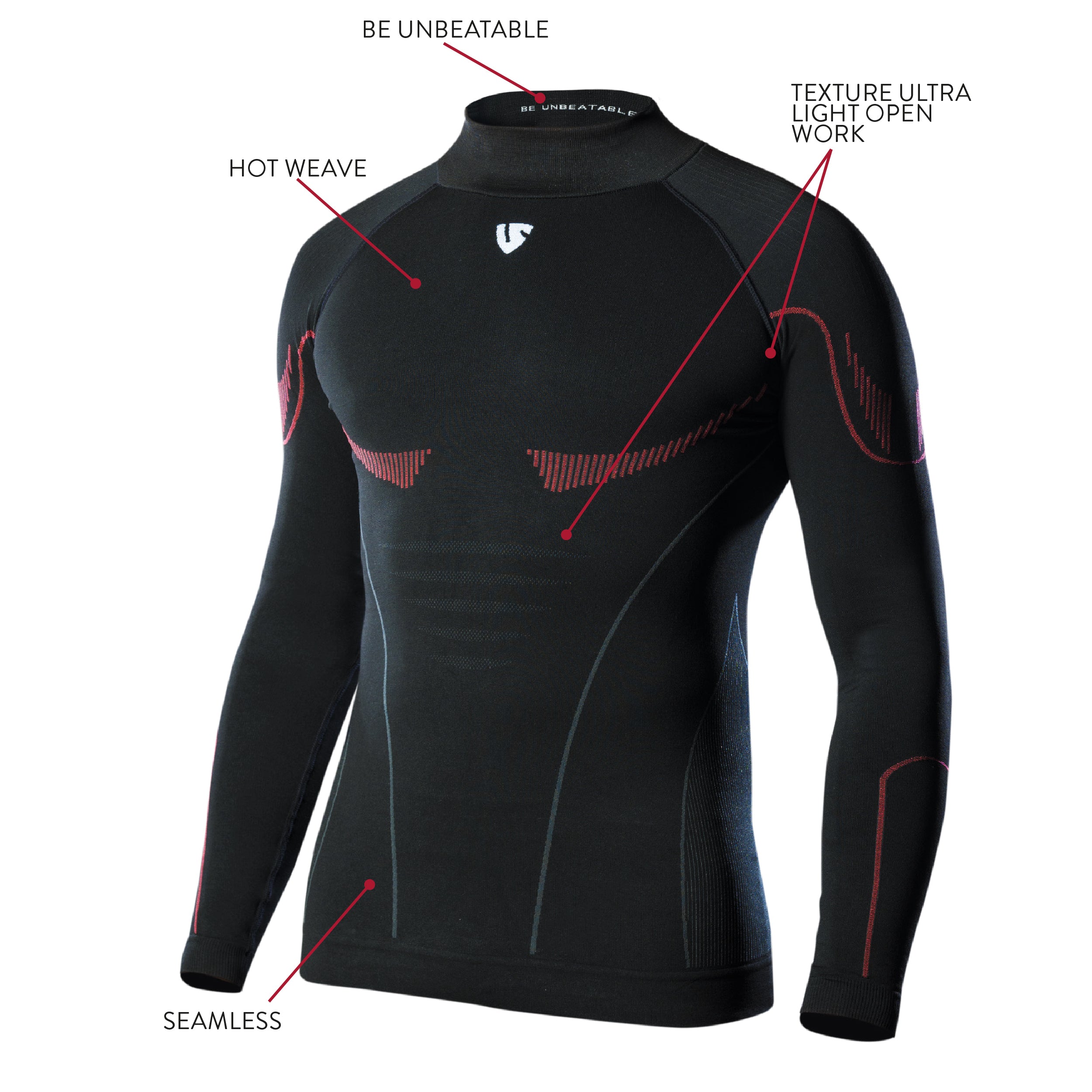 Maglia tecnica maniche lunghe collo alto Under Shield® HERO TURTLE NECK WARM PLUS