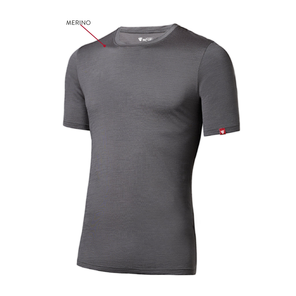 Short-sleeved Merino Wool Sweater - MEN