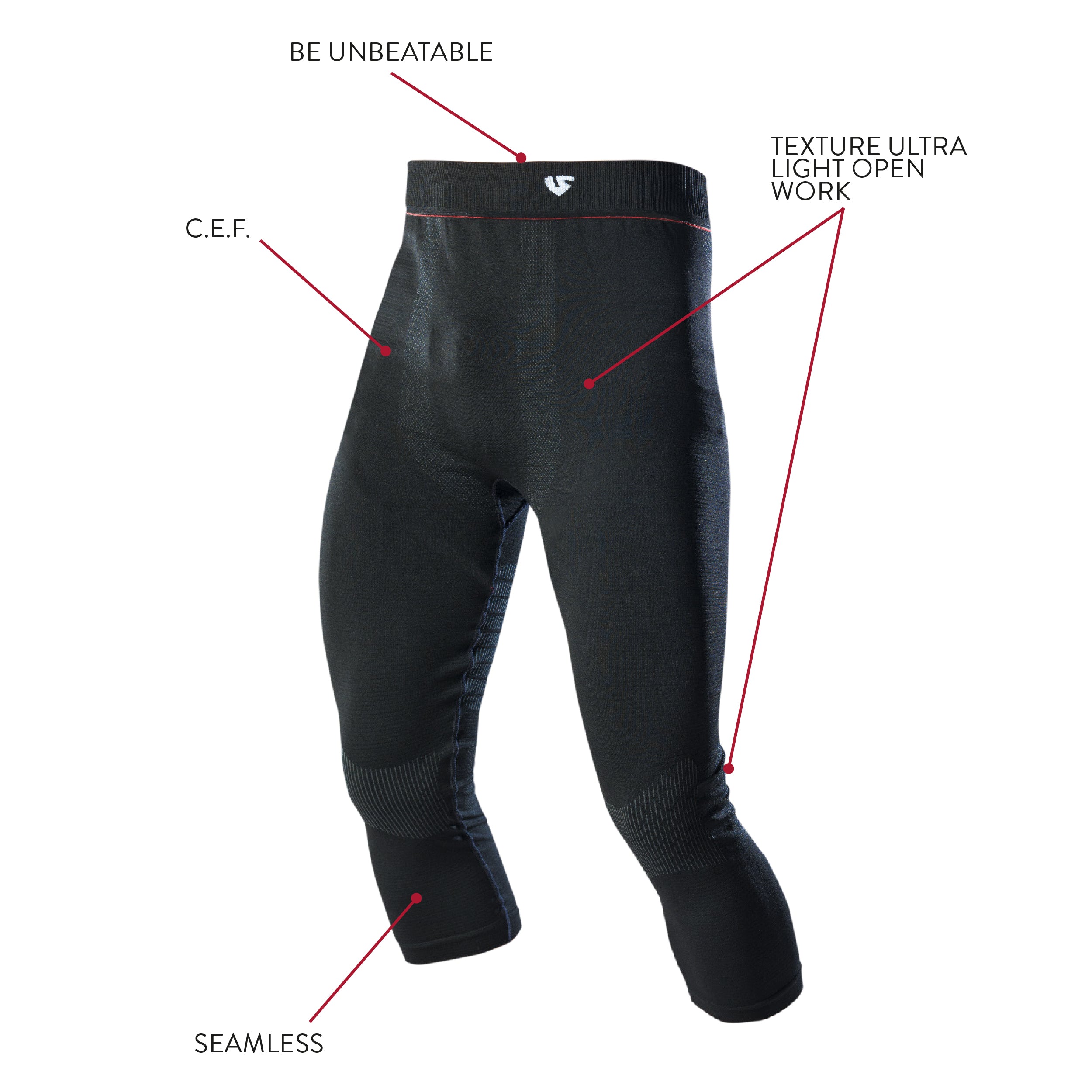 Pantaloni tecnici ¾ uomo Under Shield® HERO PANT WARM