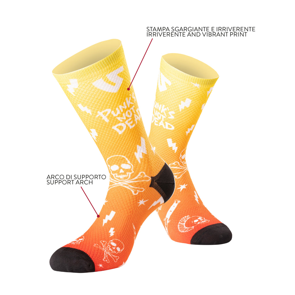 Under Shield® PUNK'S NOT DEAD GELB Sportsocken