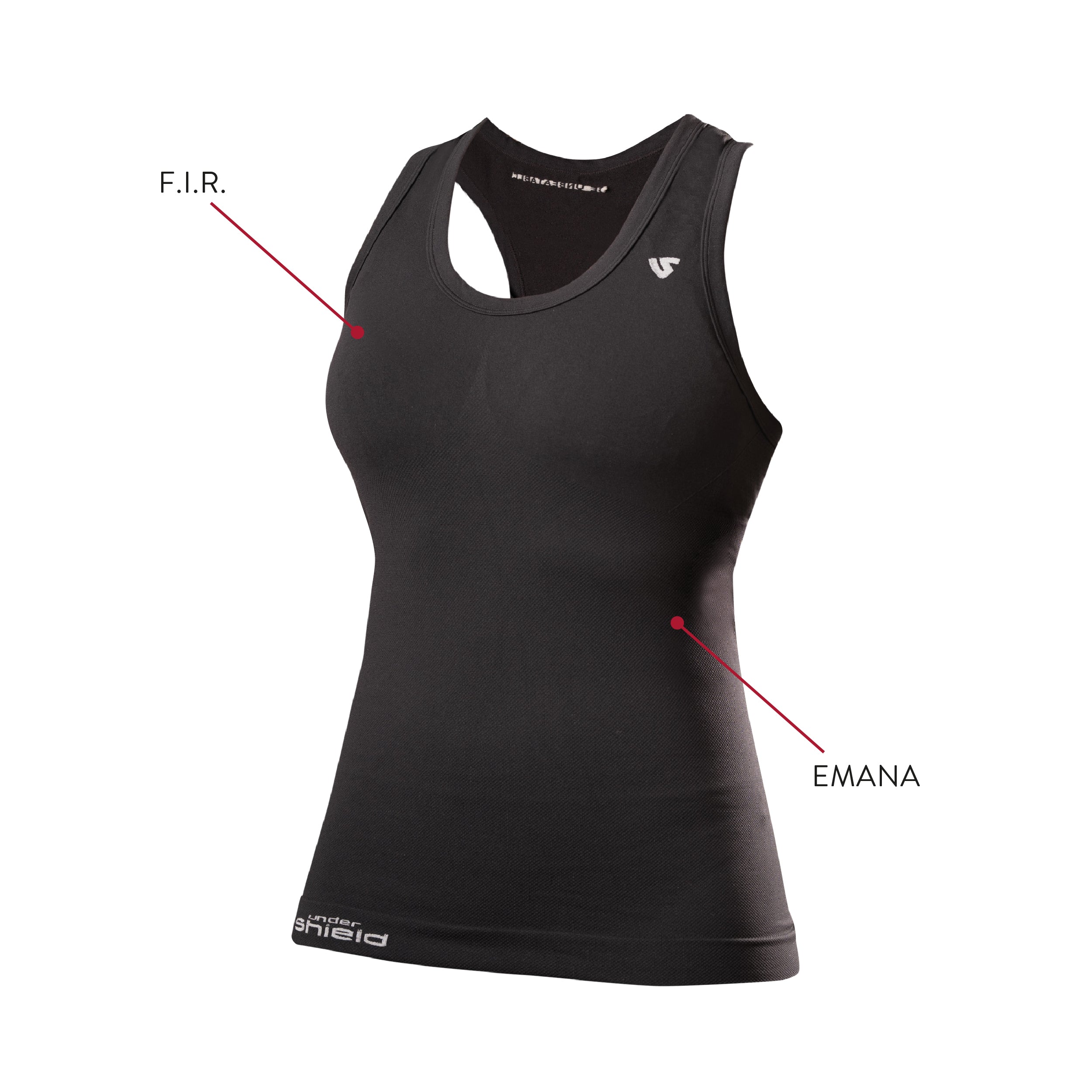 Canotta sportiva tonificante Under Shield® EMANA - SUN