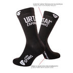 Under Shield® Q SKIN URTA Schwarze Sportsocken